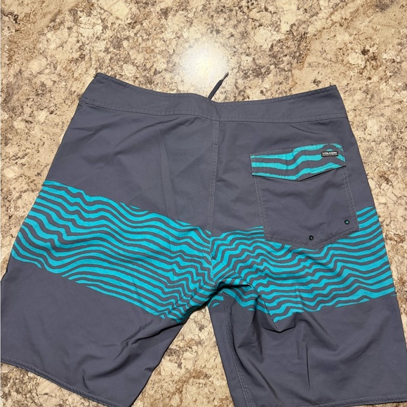 Volcom Men's Teal and Gray Board Shorts - Picture 3 of 3
